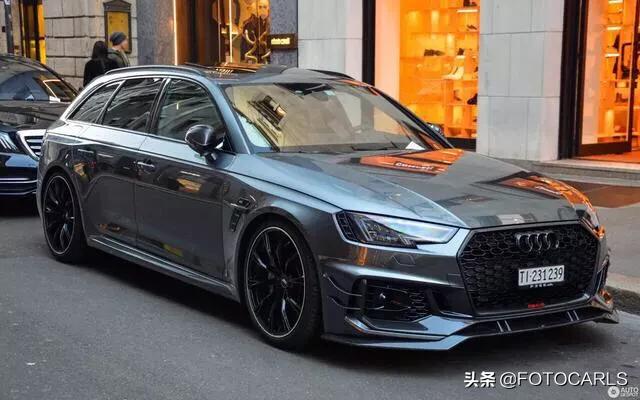 实拍|奥迪RS4-R ABT,熏黑车标太炸眼,这车谁能拒绝?