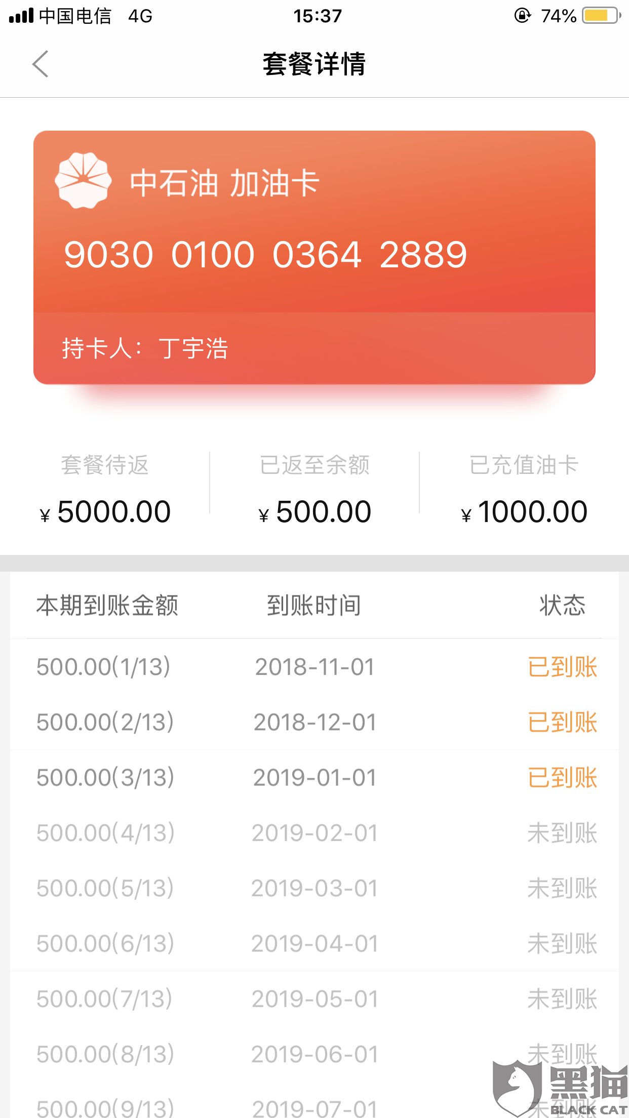 黑猫投诉:车小喜跑路,违约!退还金额无限时间审