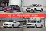 4月11-15万车型空间口碑数据揭晓，大家偏爱哪些车？