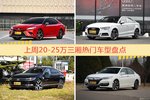 20-25万三厢车型上周热度排行揭晓，凯美瑞领跑
