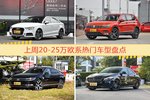 20-25万欧系车型上周热度排行揭晓，奥迪A3领跑