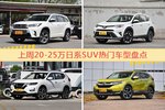 20-25万日系SUV车型上周热度排行揭晓，汉兰达领跑