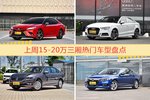 15-20万三厢车型上周热度排行揭晓，凯美瑞领跑