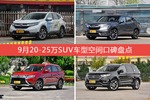 9月20-25万SUV车型空间好评车型盘点
