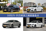 迈腾/奥迪A4L等10月25-35万欧系三厢车型销量汇总