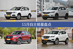 11月自主热销车型盘点