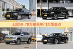 50-70万德系车型上周热度排行揭晓，奥迪A6L领跑