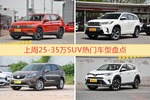 25-35万SUV车型上周热度排行揭晓，途观领跑