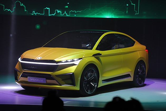 斯柯达最炫概念车VISION iV亮相 双门轿跑纯电续航50