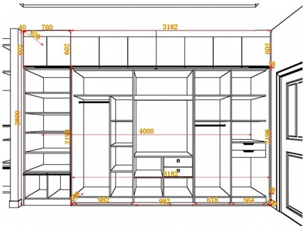 衣柜尺寸设计图展示_设计图分享