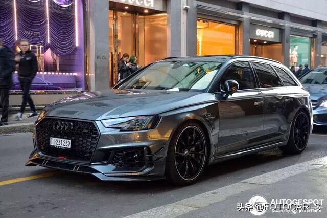 实拍|奥迪RS4-R ABT,熏黑车标太炸眼,这车谁能拒绝?