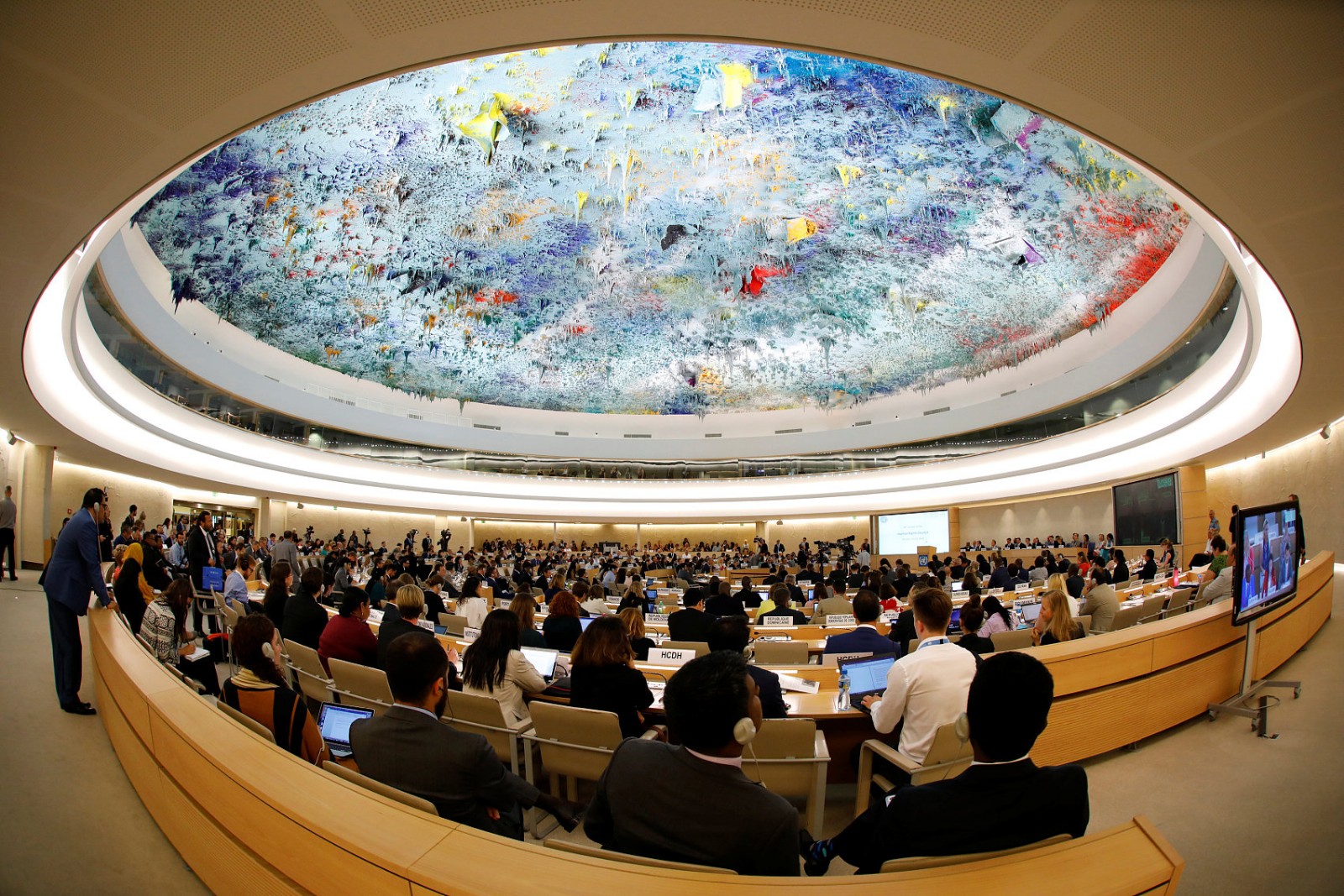 联合国人权理事会开会 美国退群代表缺席