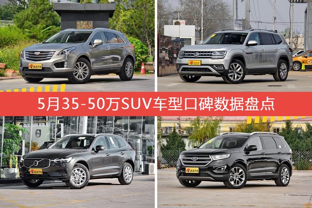5月35-50万SUV车型口碑排行出炉，XT5夺冠 