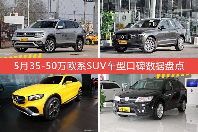 5月35-50万欧系SUV车型口碑排行揭晓，途昂领跑 