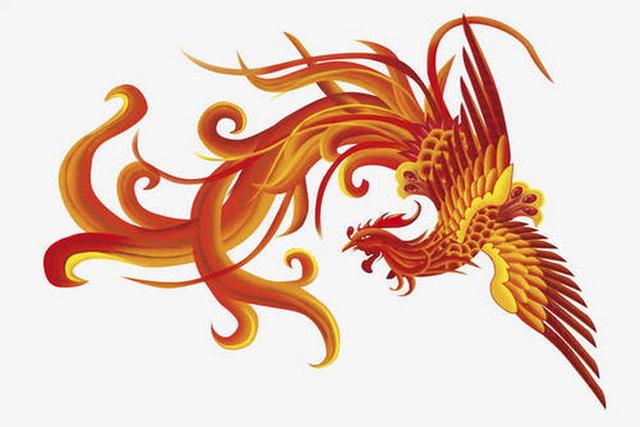 新年贺岁吉祥凤凰图案与鸟图腾壁纸