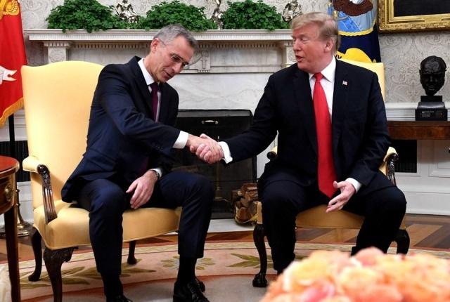 庆祝北约成立70周年,特朗普会见斯托尔滕贝格