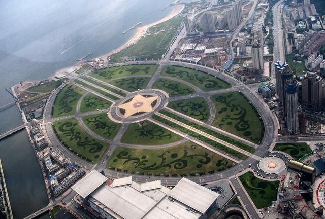 航拍大连星海广场,世界最大城市公用广场|星海湾|星海广场|大连_新浪网