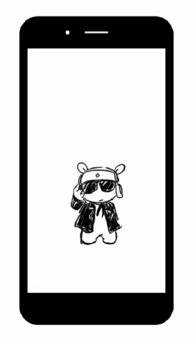 下图为视频转成的动图,米兔敲碎手机的边框得到小米mix2