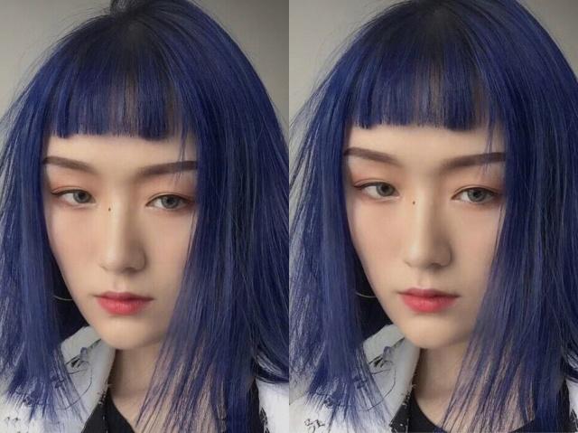 2018年流行的是“雾霾蓝”发色,显白显气质!
