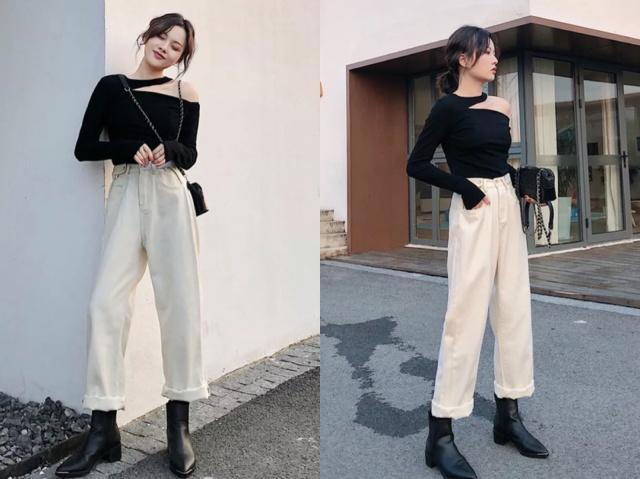 九分阔腿裤+短靴,这样搭时髦洋气特显显挑!