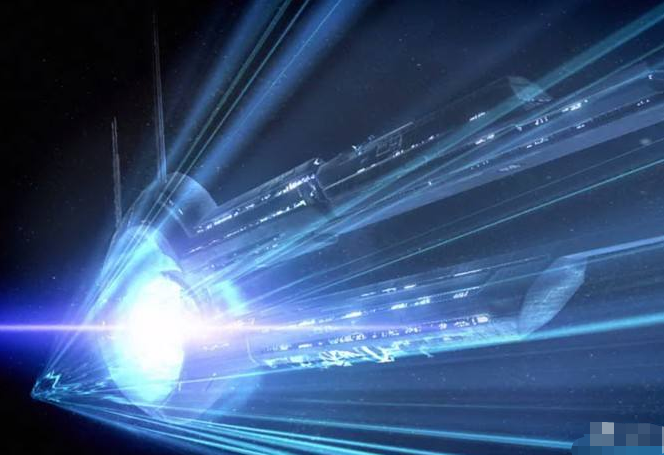 假设一辆飞船超越了光速，飞船的灯光发出的光，还能照亮前方吗？