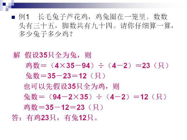 【教资面试】小学数学:鸡兔同笼问题