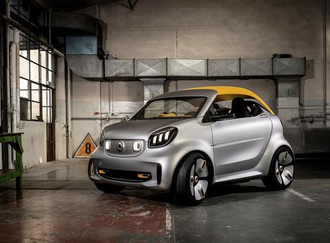 科技十足的“呆萌”Smart Forease+车型官图曝光 采用黄色配色