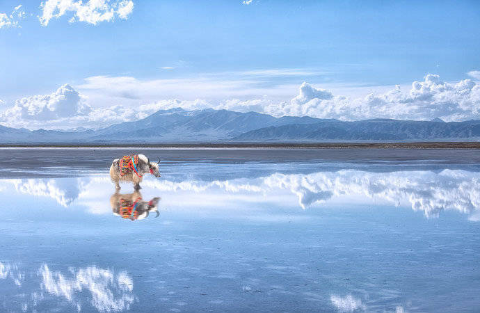 青海的茶卡盐湖 中国的天空之境