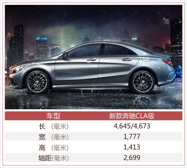 新款奔驰CLA级正式上市 25.5万元起售