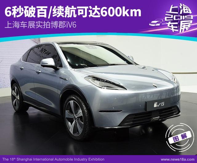 6秒破百/续航可达600km 上海车展实拍博郡iV6