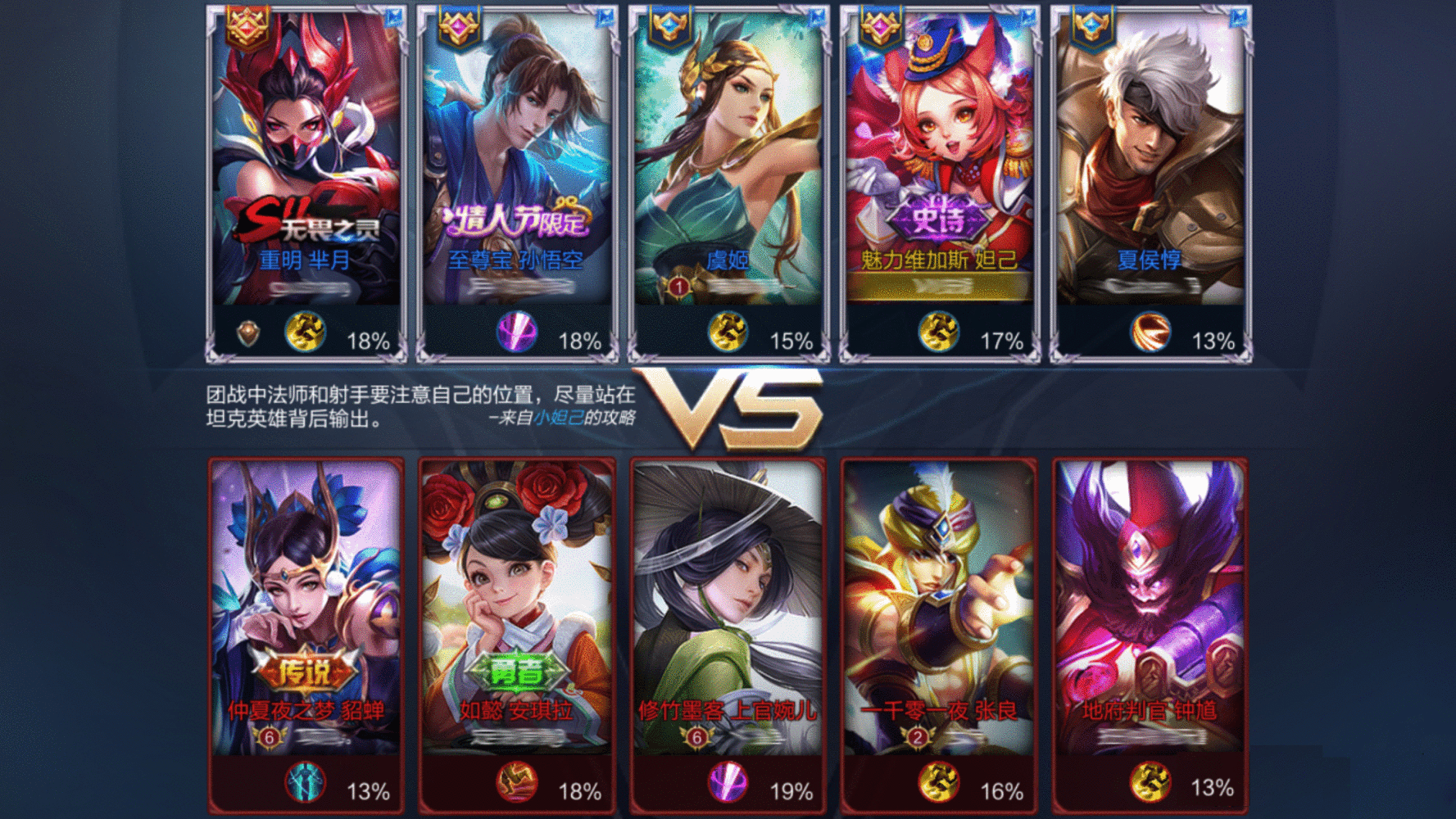 王者荣耀排位图片大全
