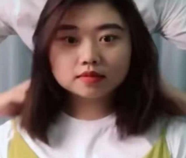 抖音大脸妹,做完头发抬头那刻,网友:唯一一个