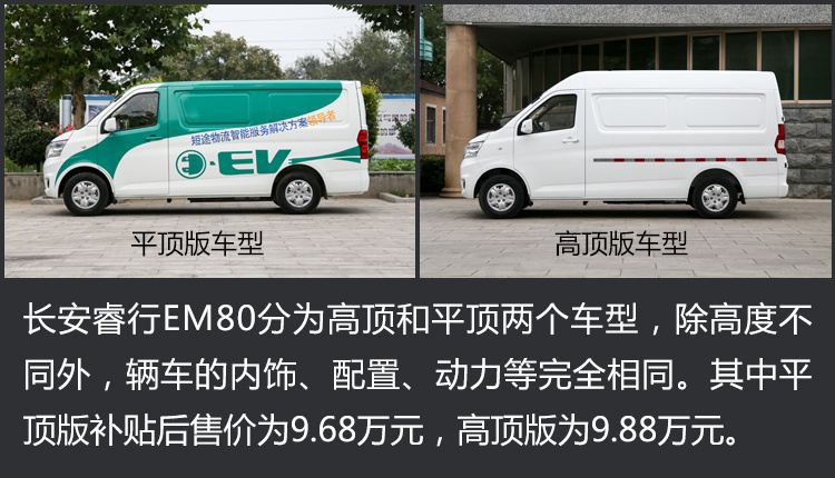 不到十万元的纯电物流小车 实拍长安睿行EM80