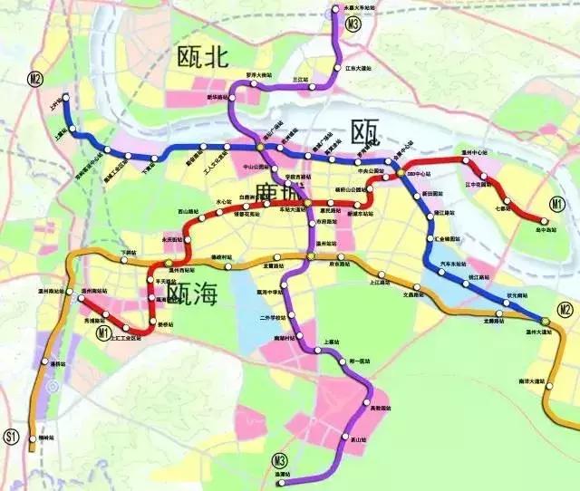 轨道交通m线规划图(规划中) 来源:市规划局 规划中的地铁m2号线