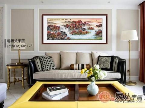 客厅墙上装饰画,山水画好看又实用|十八盘|山村五绝|山水画_新浪新闻