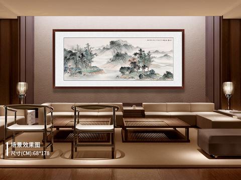 客厅宜放什么画 国画仿古山水雅致更艺术|山水|仿古|国画_新浪新闻