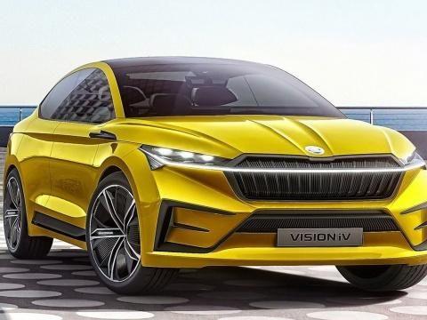 纯电续航500公里，斯柯达Vision IV概念车发布，宝马X6轿跑风格