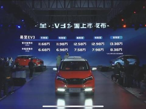 最高续航可达301公里，补贴后6.68万起售的江铃易至EV3值得买吗