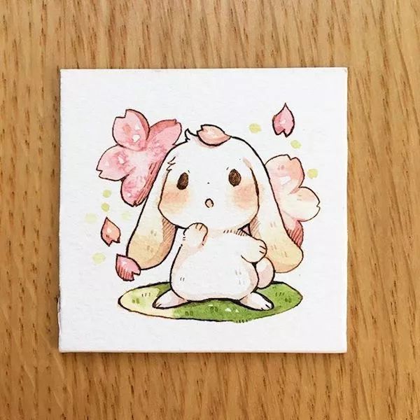 一组小兔子萌宠插画:萌萌哒真可爱!真是萌化了老我的心!