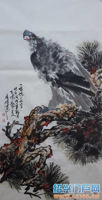 雄鹰展翅欲高飞实力派画家薛峰画鹰作品欣赏