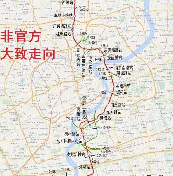 上海19号线最新线路图,上海地铁19号线路图 分析上海地铁19号线的建设:成本没有想象得大,主要困难在于收益