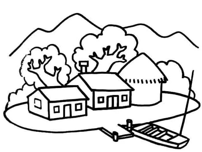 手绘-手帐简笔画:风景场景素材