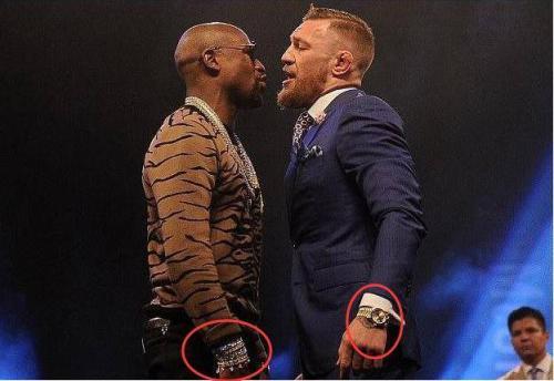 梅威瑟一块手表1亿2千万,嘴炮手表1万多英镑,真的被碾压了