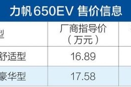 2018重庆车展：力帆650EV上市 补贴后售价7.99-8.68万元