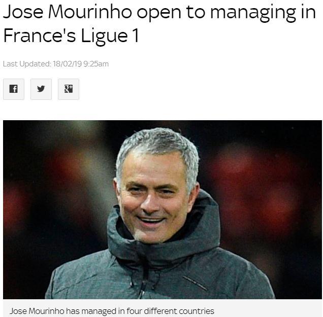 穆里尼奥:下一站可能执教法甲球队!马竞门神承