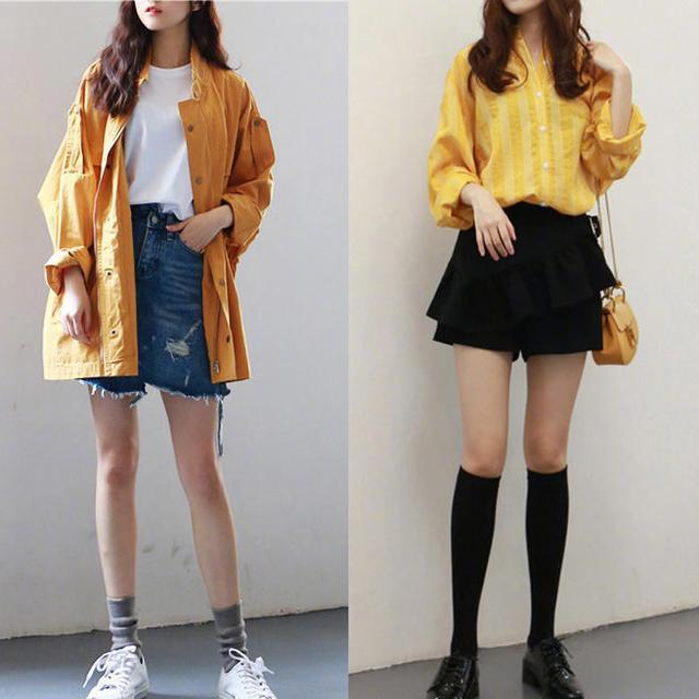 短裙无疑是年轻女孩们最喜欢的单品之一,休闲甜美的短裙轻松拉长身材