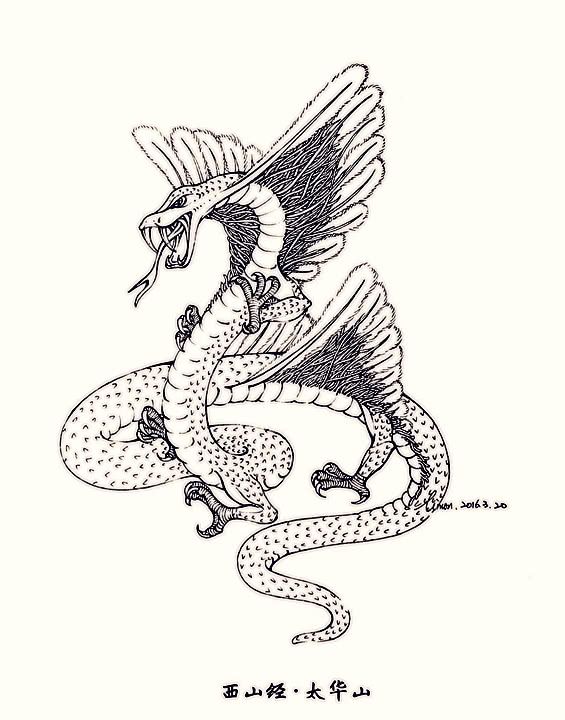 六足四翼的怪蛇,它是上古世界的旱魔,鸟兽不敢靠近