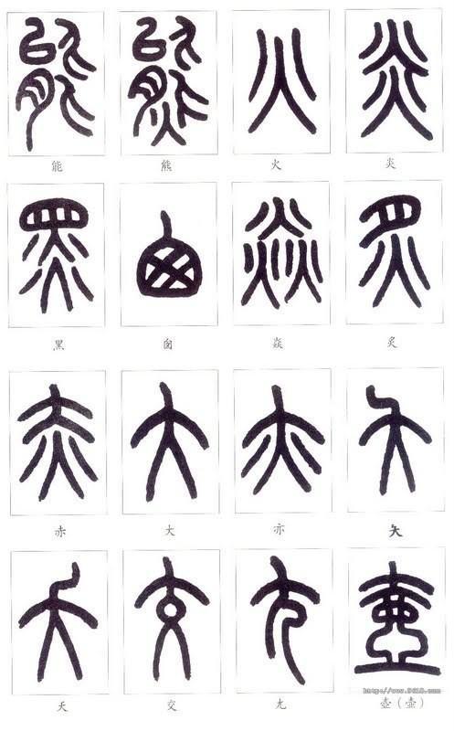 如何学认篆体字(附篆真对照图)