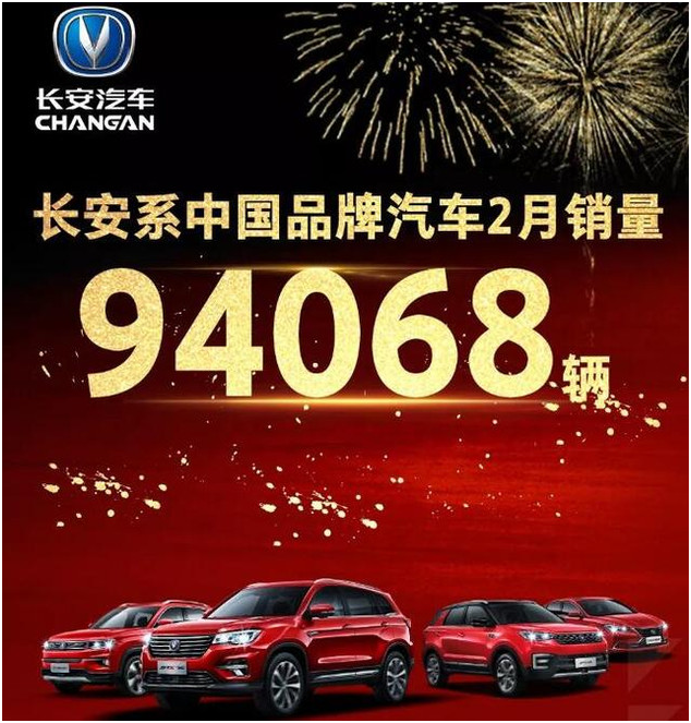 迎春风踏新程 长安汽车2月销量达到94068辆