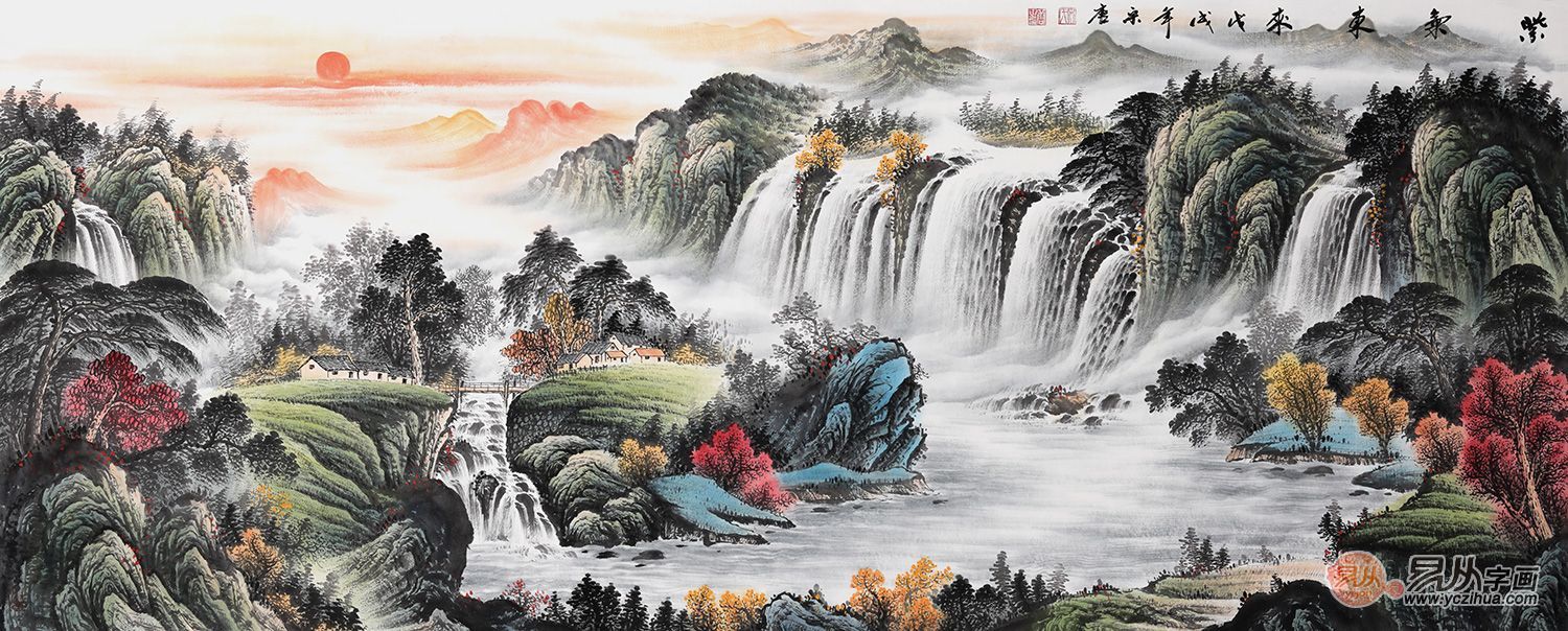 客厅挂画什么好 宋唐国画营造山水美景雅致|客厅|风水|挂画_新浪新闻